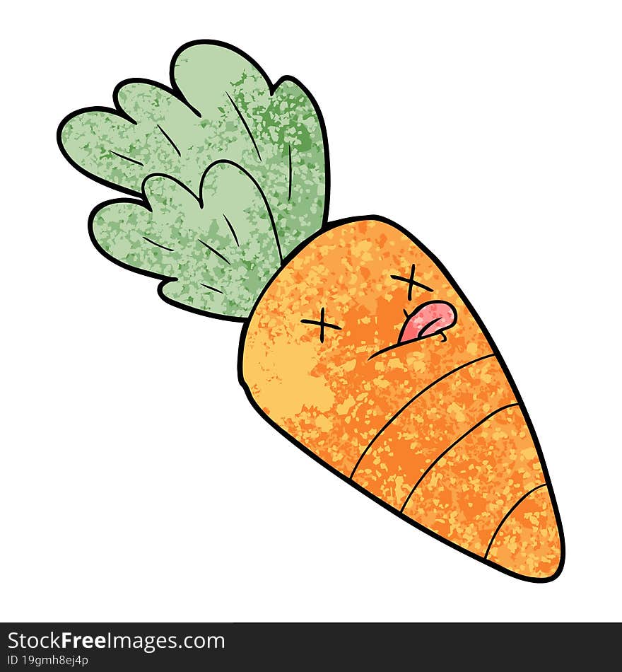 cartoon dead carrot. cartoon dead carrot