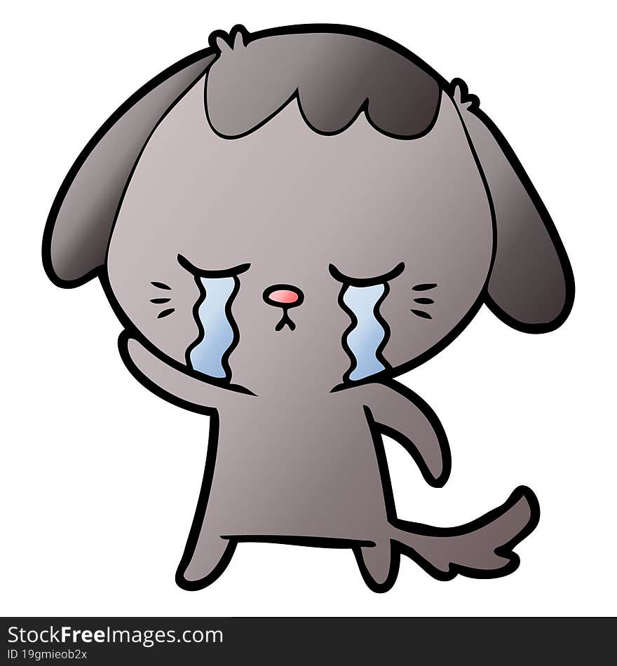 cartoon crying dog. cartoon crying dog