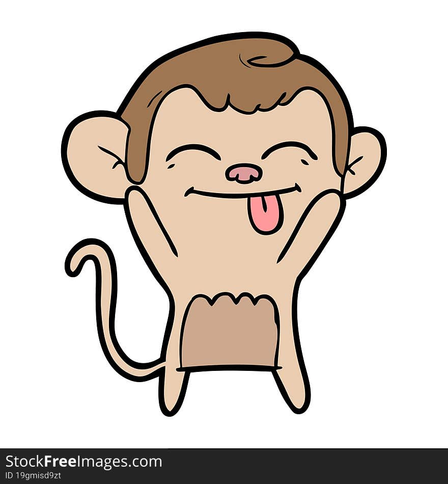 funny cartoon monkey. funny cartoon monkey