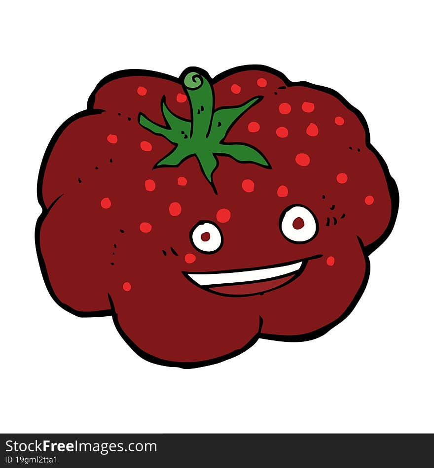 cartoon happy tomato