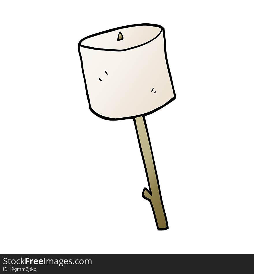 Cartoon Doodle Marshmallow On Stick