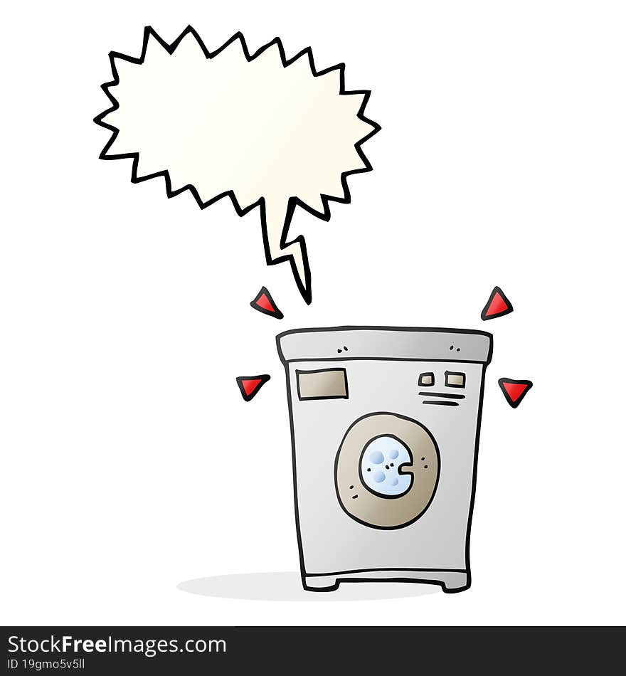 speech bubble cartoon washing machine