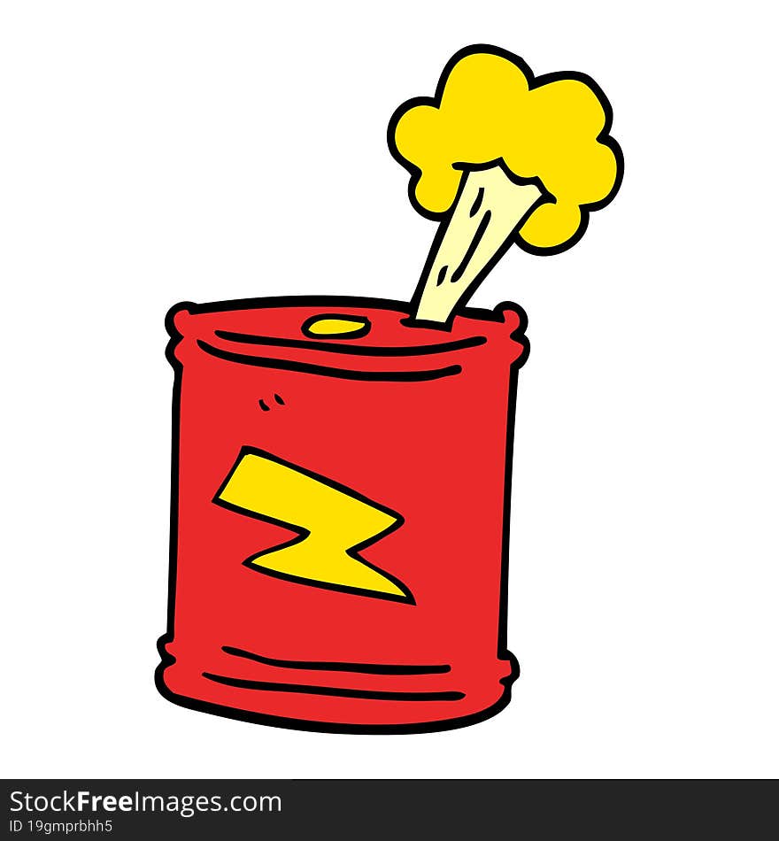 Cartoon Doodle Fizzy Drinks Can