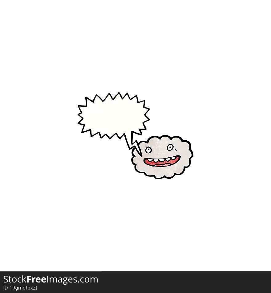 Happy Cloud With Speech Bubble