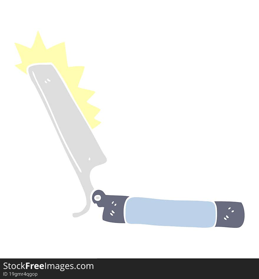 Flat Color Style Cartoon Sharp Razor