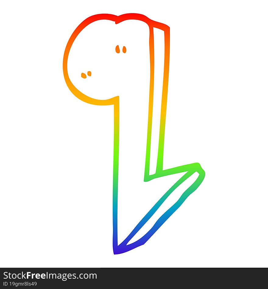 rainbow gradient line drawing cartoon musical notes