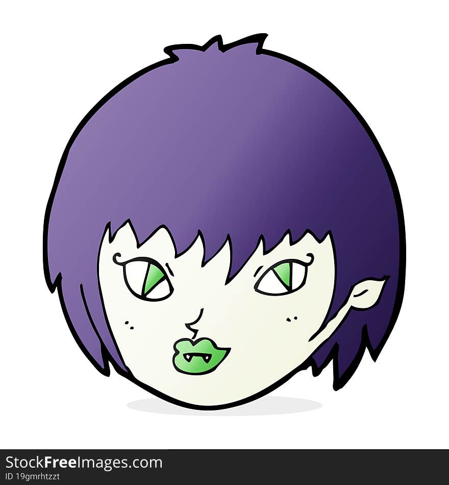 cartoon vampire girl face