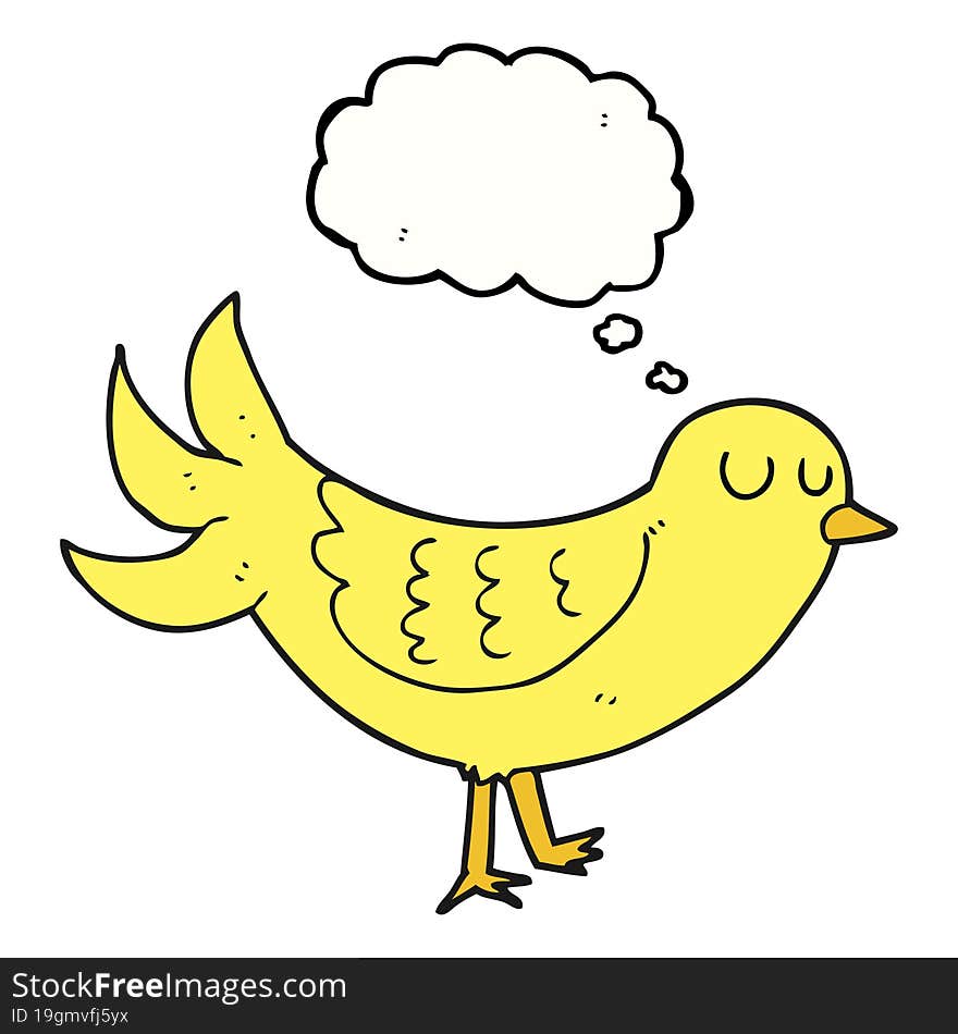 Thought Bubble Cartoon Bird