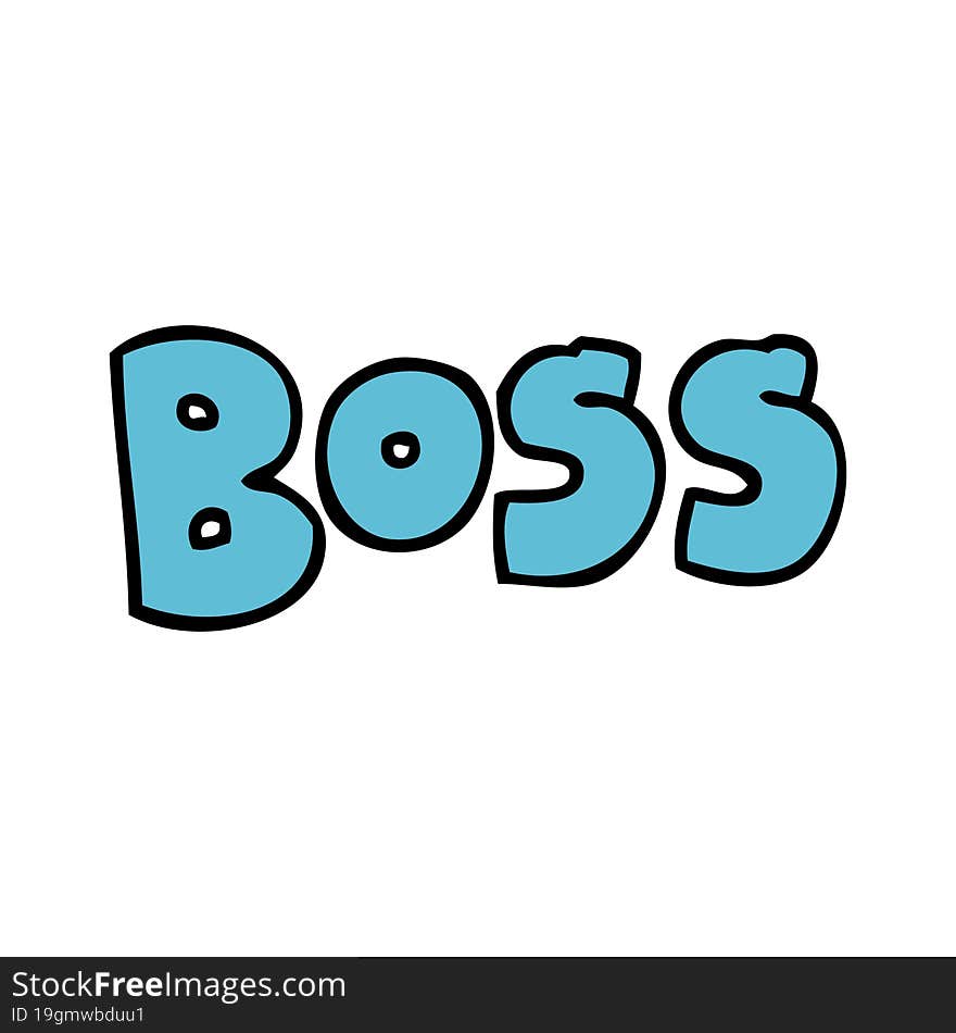 cartoon word boss