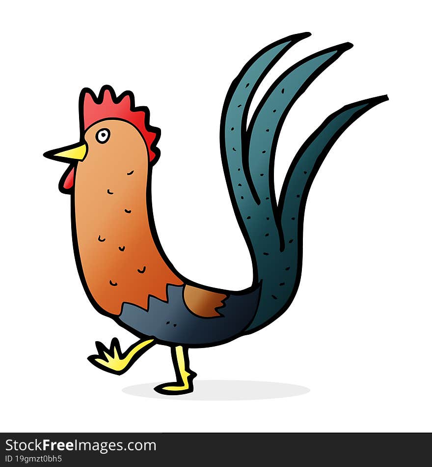 cartoon cockerel