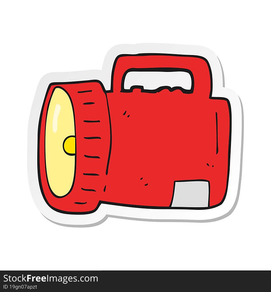 sticker of a cartoon torch