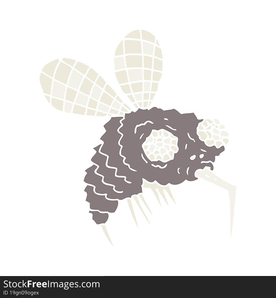 flat color illustration of fly. flat color illustration of fly