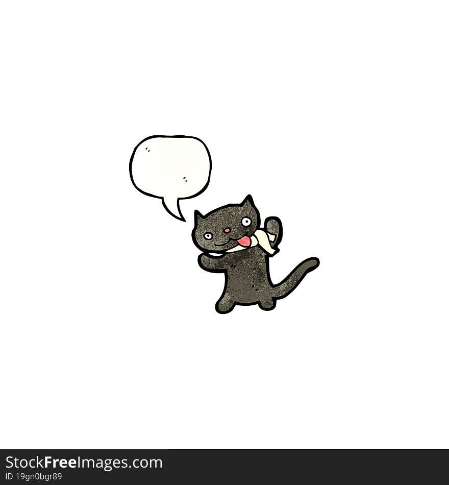 Cute Black Cat Cartoon