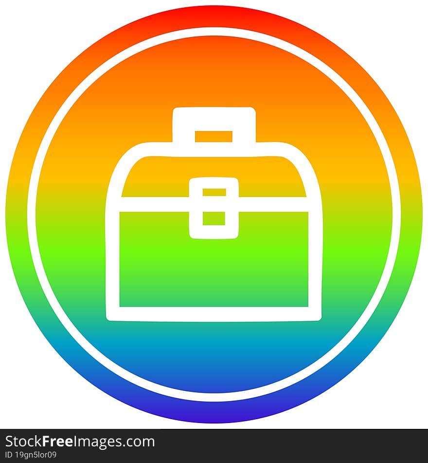 tool box circular in rainbow spectrum