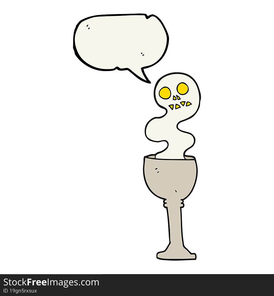 speech bubble cartoon spooky halloween goblet