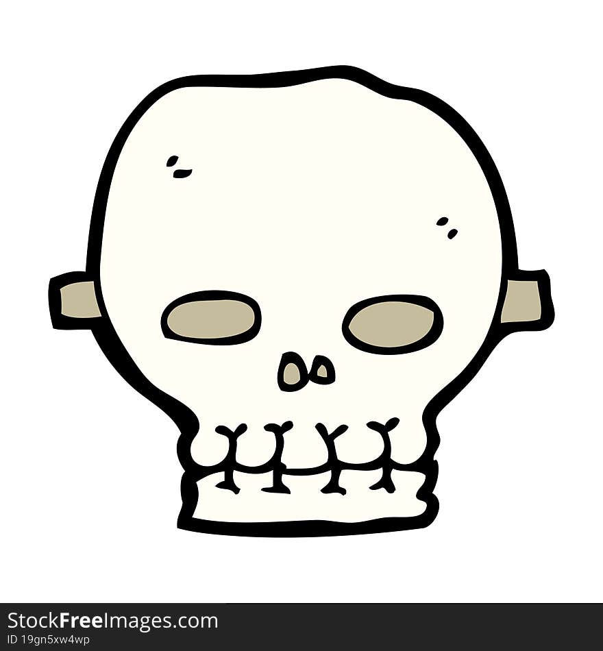 cartoon spooky skull mask