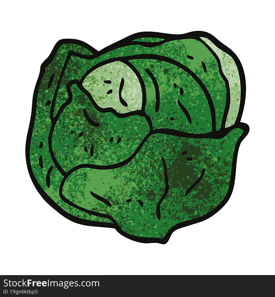 cartoon doodle cabbage