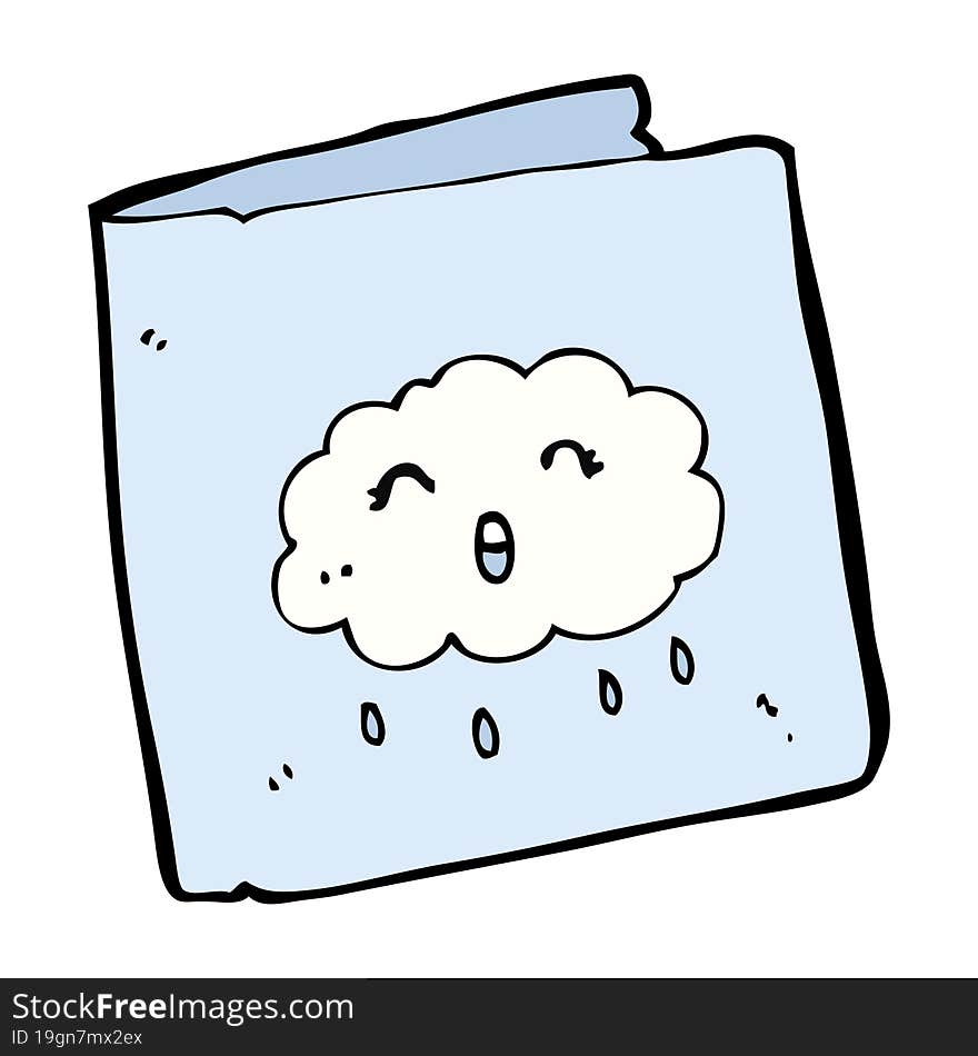 cartoon card with cloud pattern