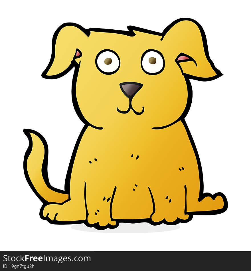 cartoon happy dog