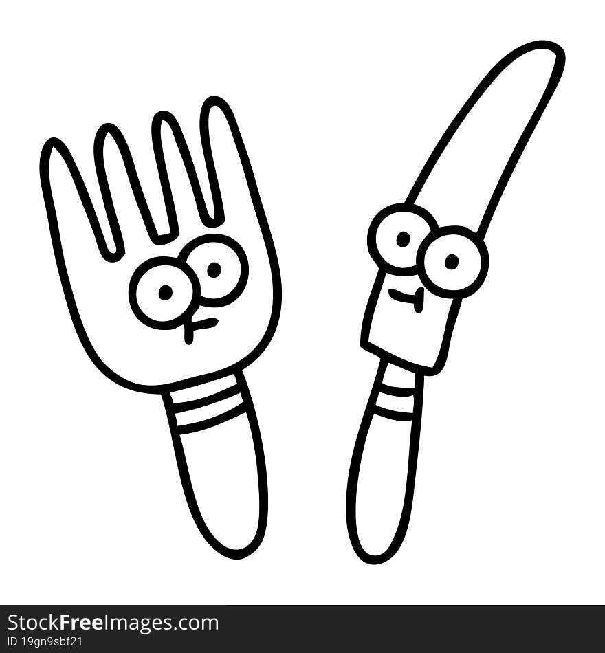 Happy Knife And Fork