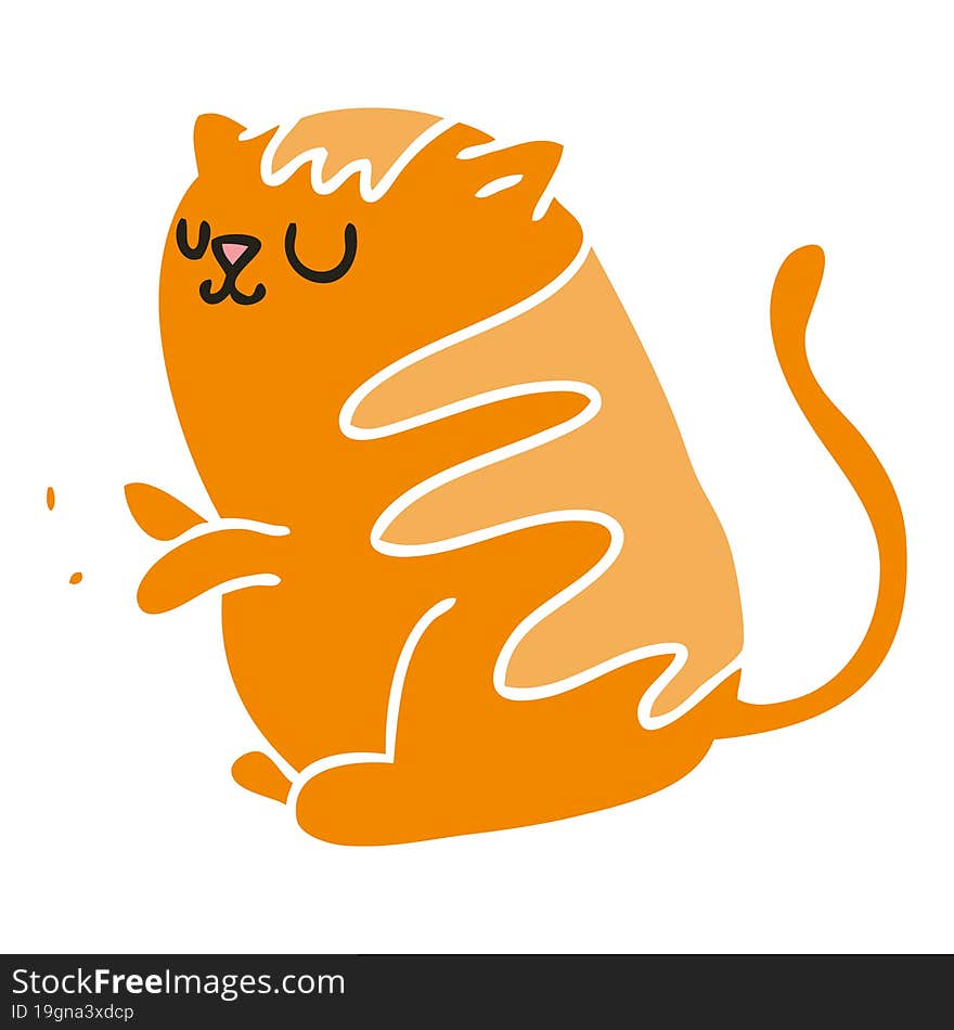 Quirky Hand Drawn Cartoon Cat