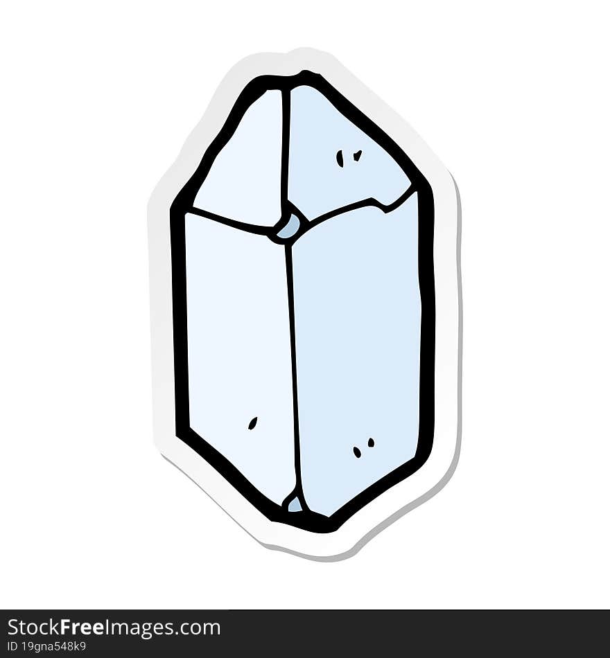 sticker of a cartoon crystal