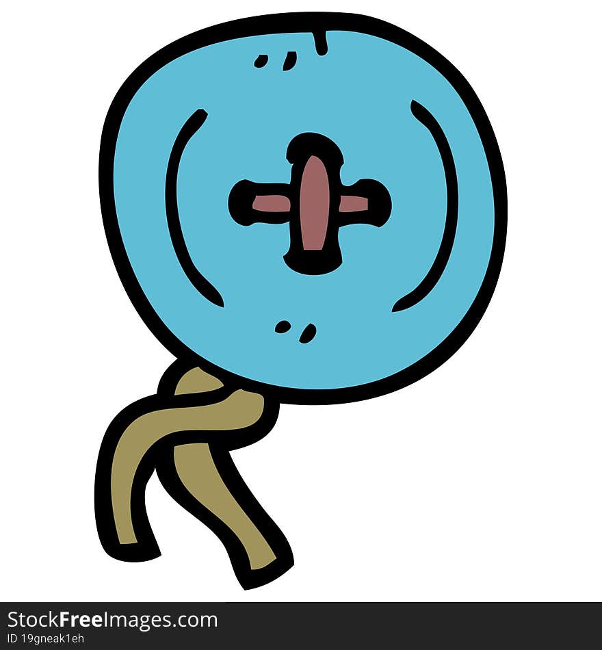 cartoon doodle button