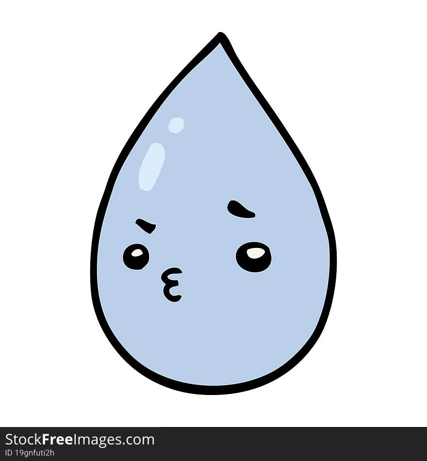 cartoon cute raindrop