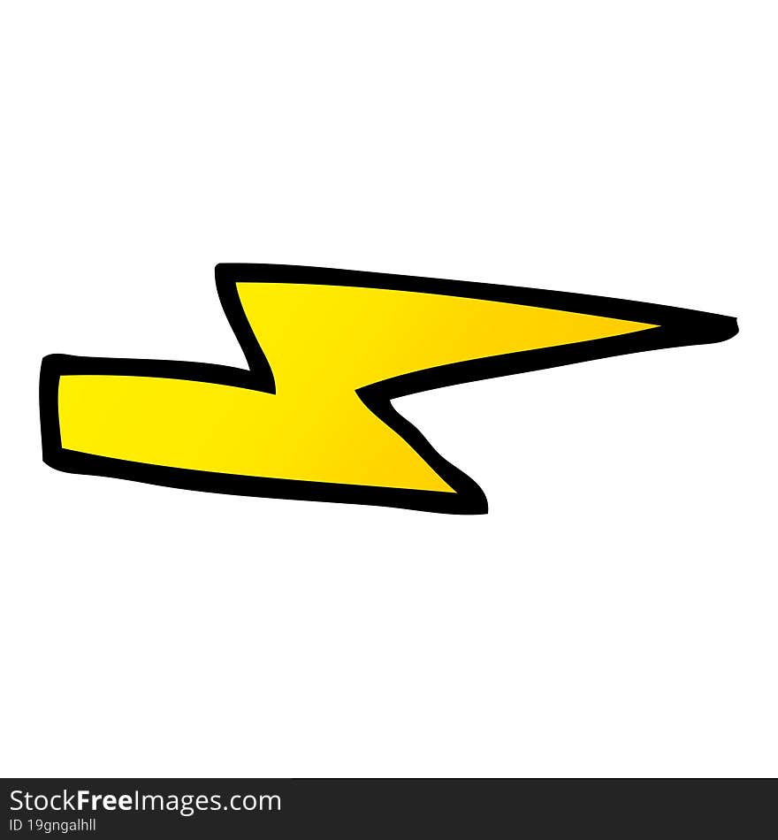 cartoon doodle lightening bolt