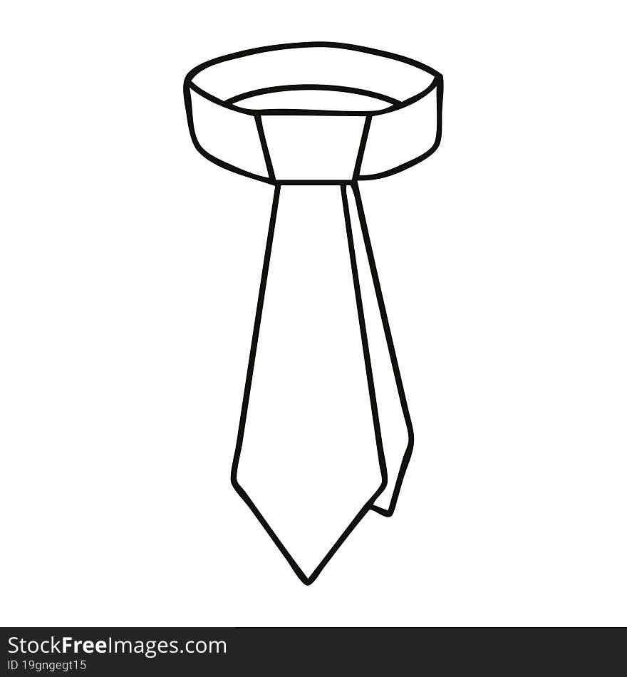 line drawing quirky cartoon neck tie. line drawing quirky cartoon neck tie