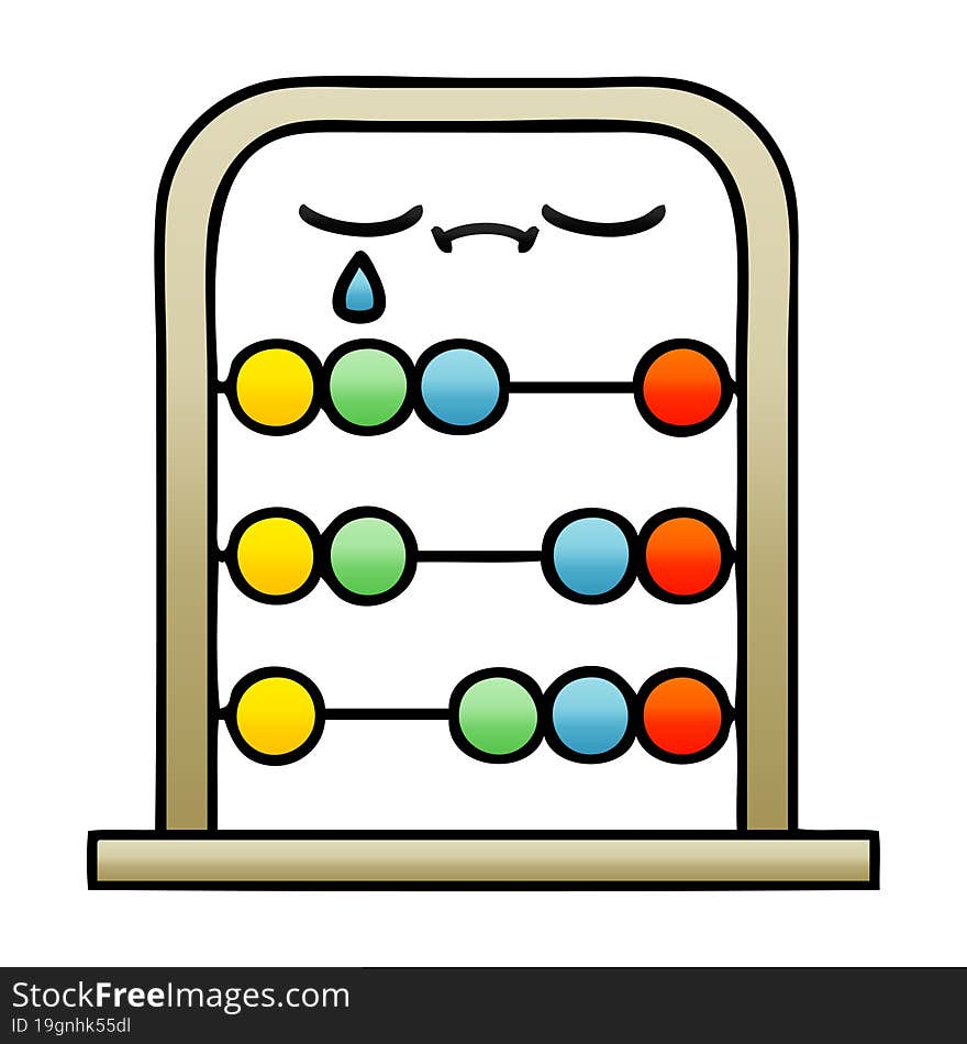 gradient shaded cartoon abacus