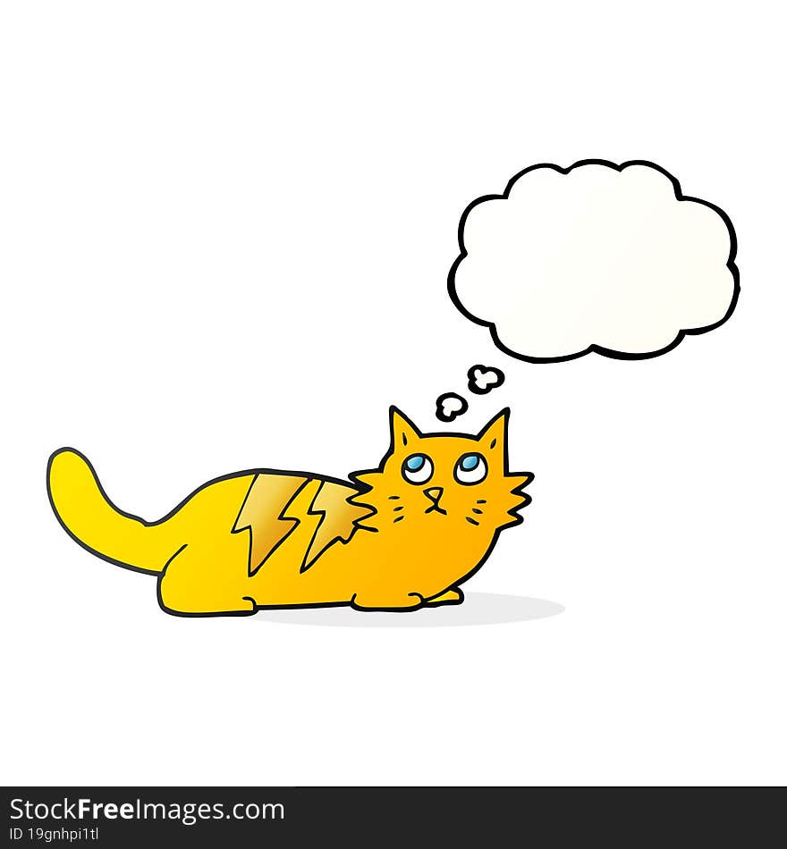 Thought Bubble Cartoon Cat