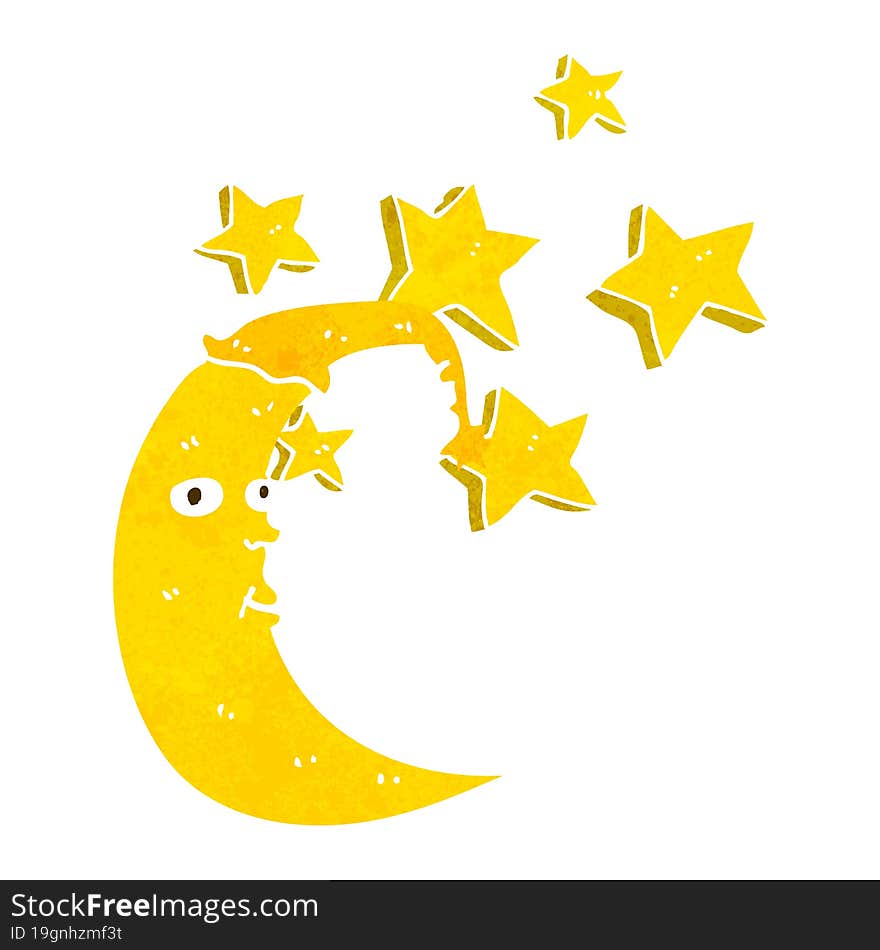 Sleepy Moon Cartoon