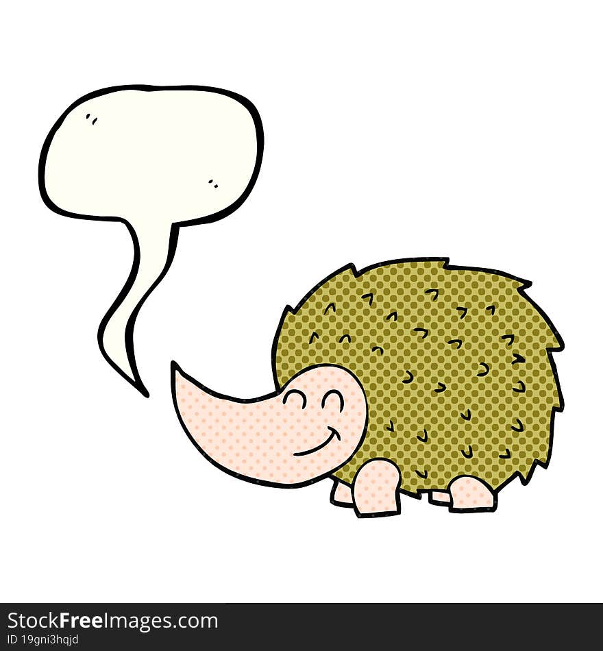 comic book speech bubble cartoon hedgehog