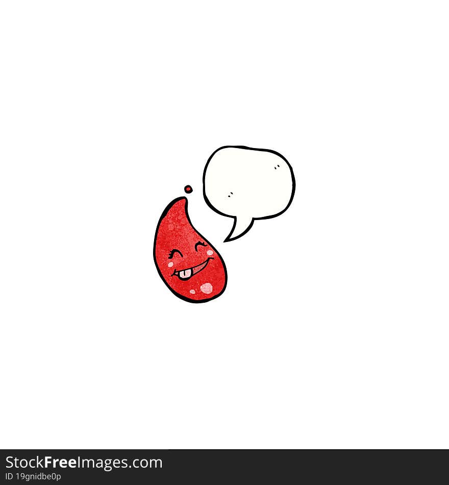 cartoon blood drop