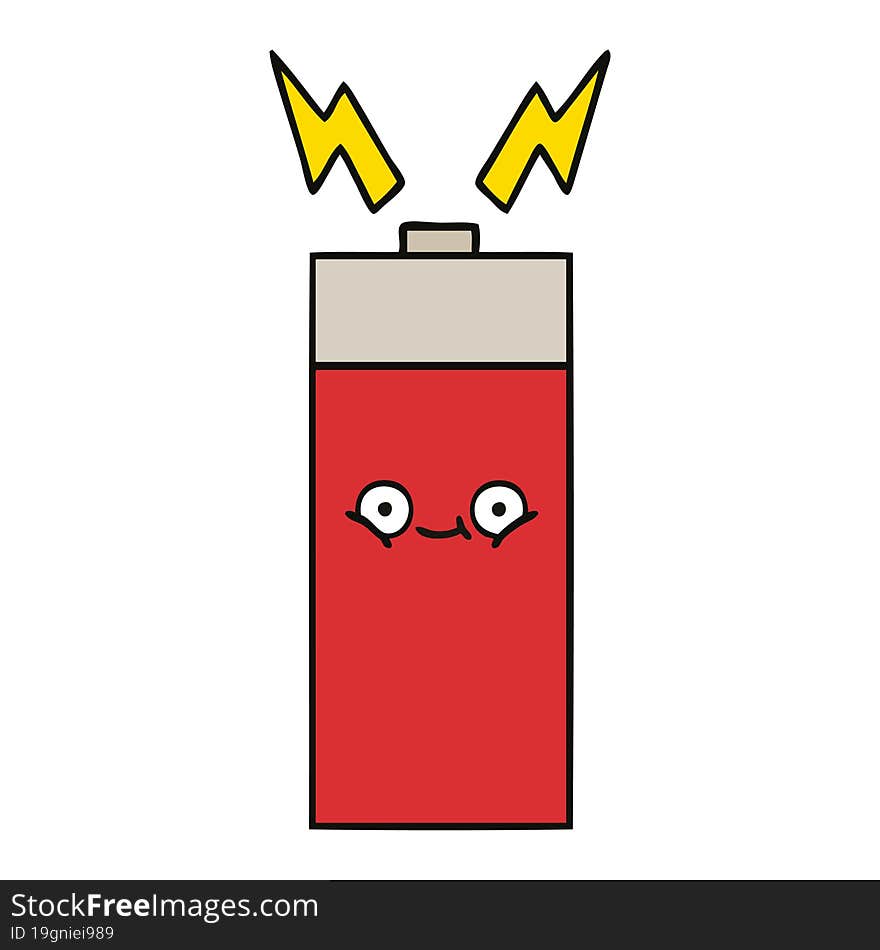 cute cartoon battery