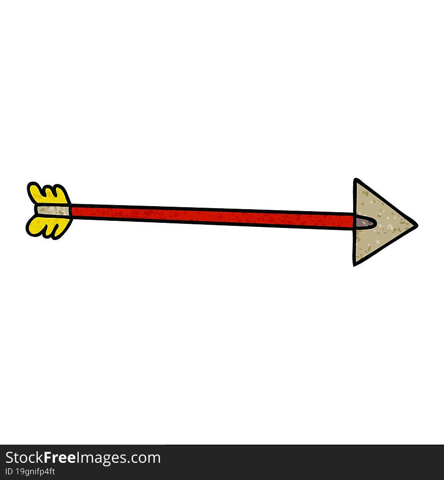 hand drawn quirky cartoon arrow. hand drawn quirky cartoon arrow