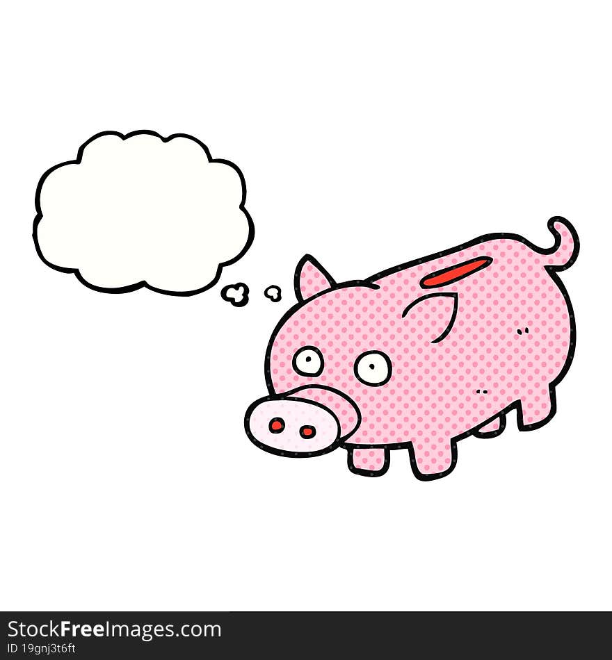 Thought Bubble Cartoon Piggy Bank