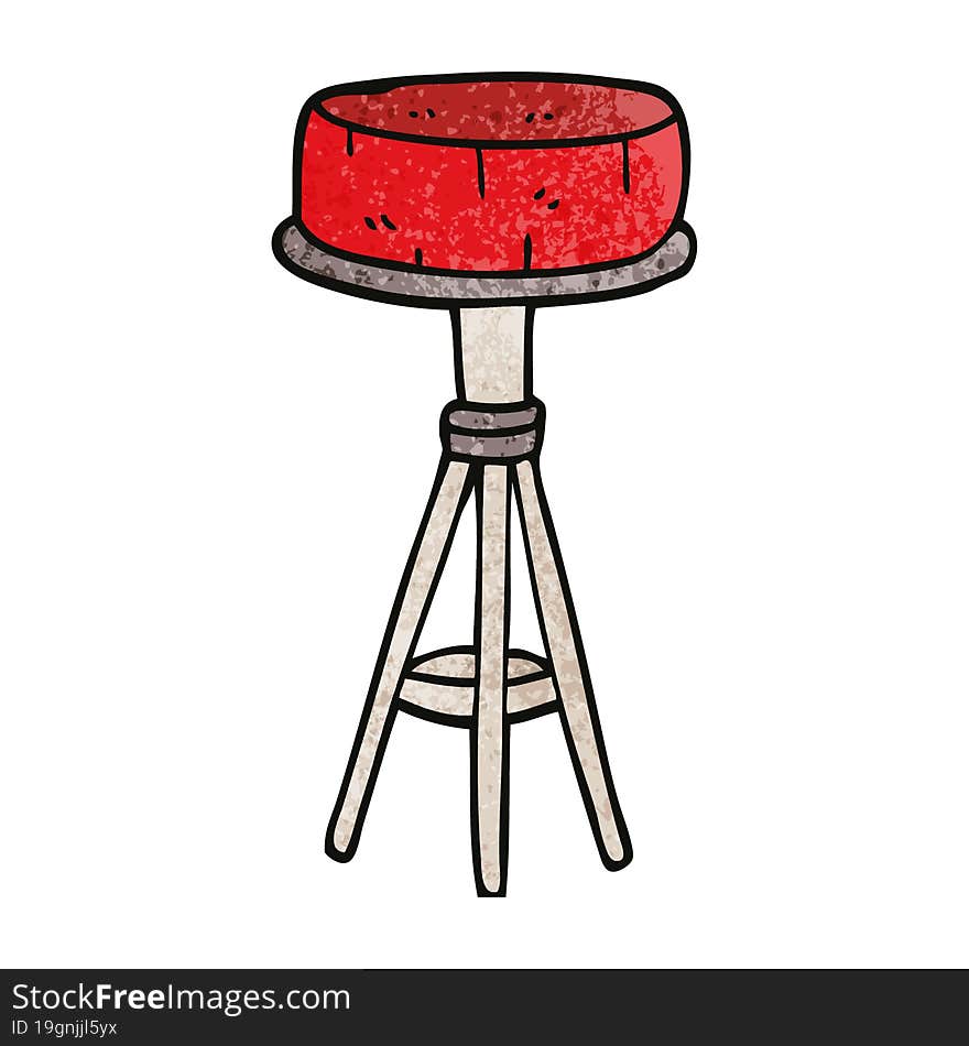 cartoon doodle breakfast stool