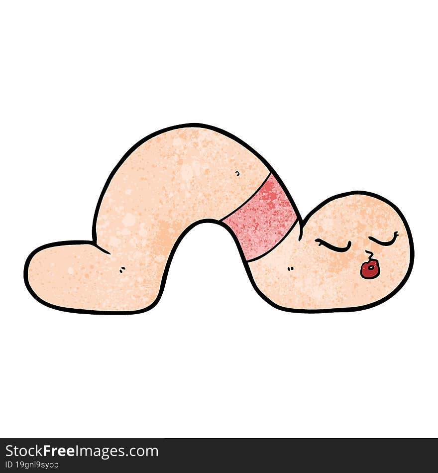 cartoon worm. cartoon worm