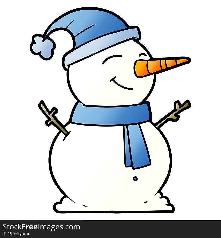 cartoon snowman. cartoon snowman