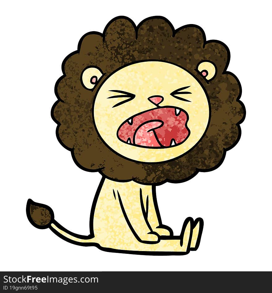 cartoon angry lion. cartoon angry lion