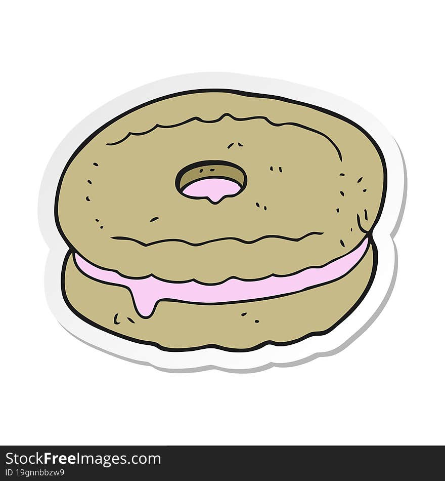 sticker of a cartoon biscuit