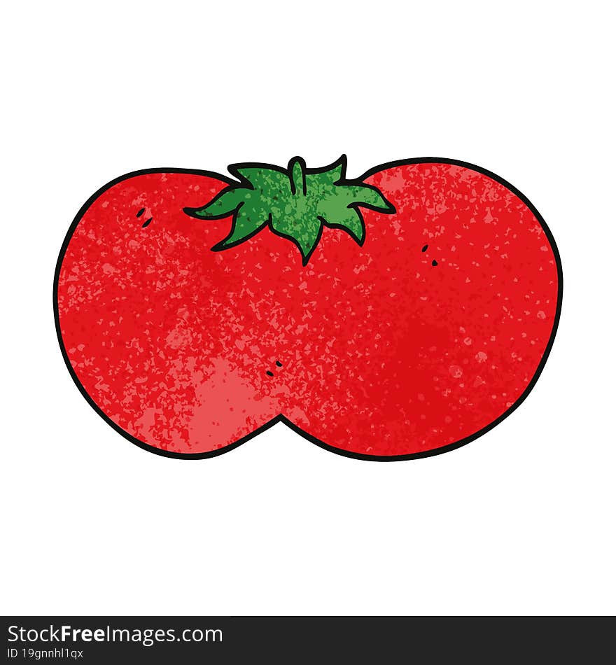 Cartoon Doodle Huge Tomato