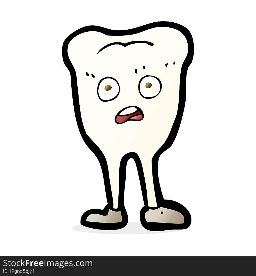 cartoon yellowing  tooth