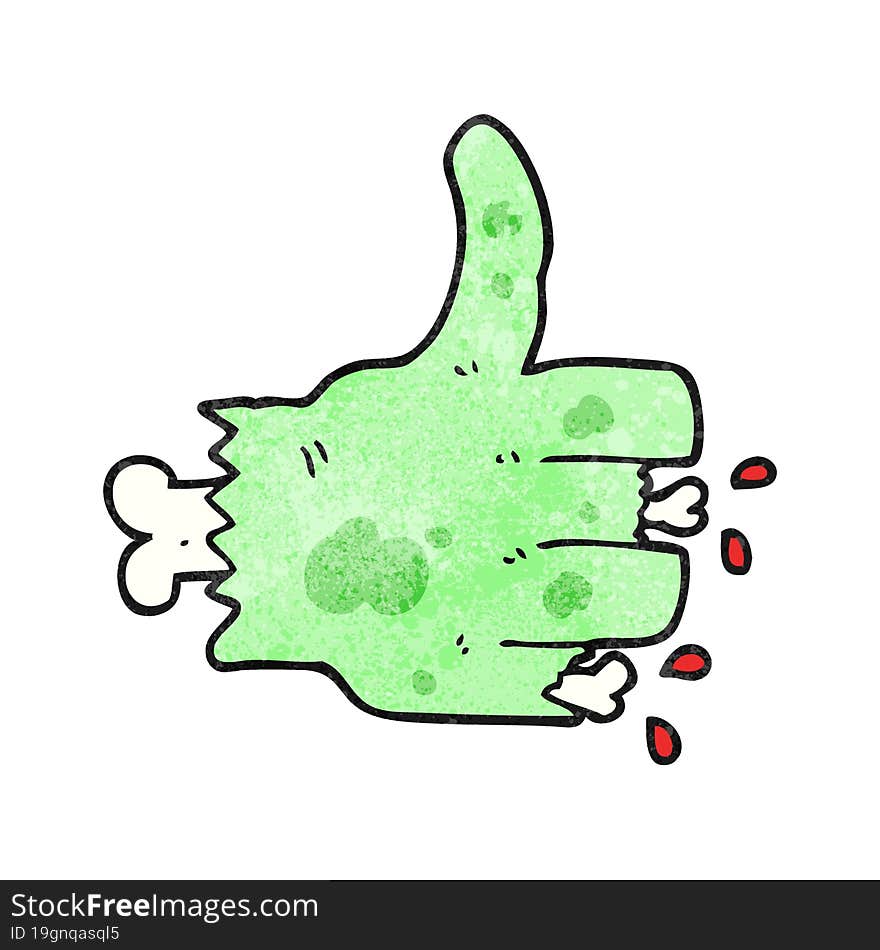 Textured Cartoon Zombie Hand