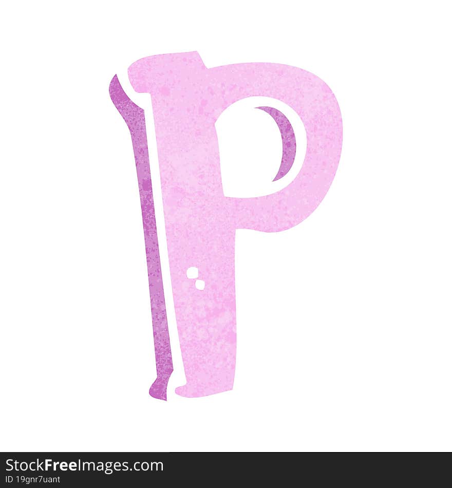 cartoon letter P