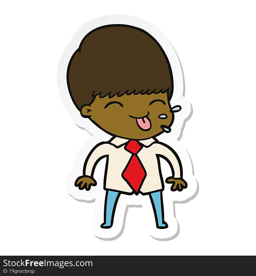 sticker of a cartoon rude man