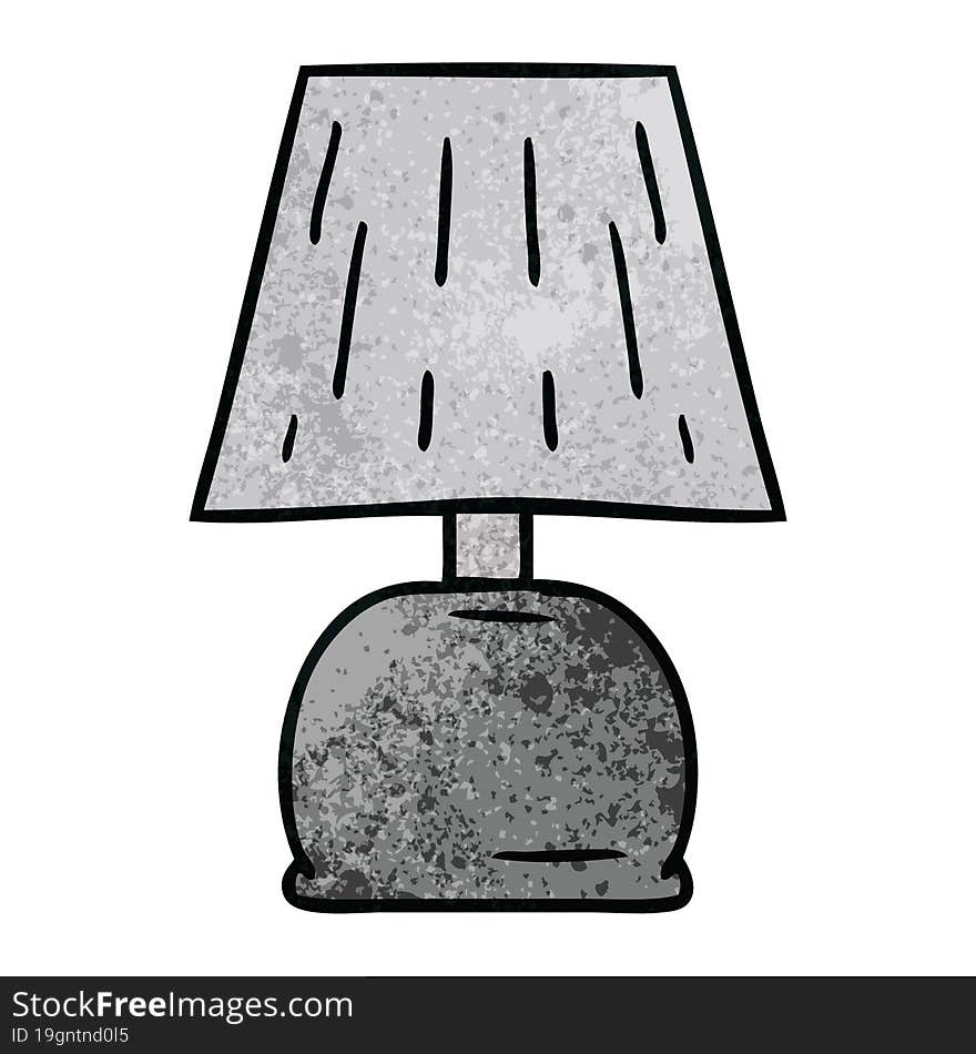 textured cartoon doodle of a bed side lamp