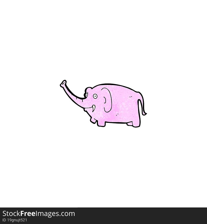 Cartoon Pink Elephant